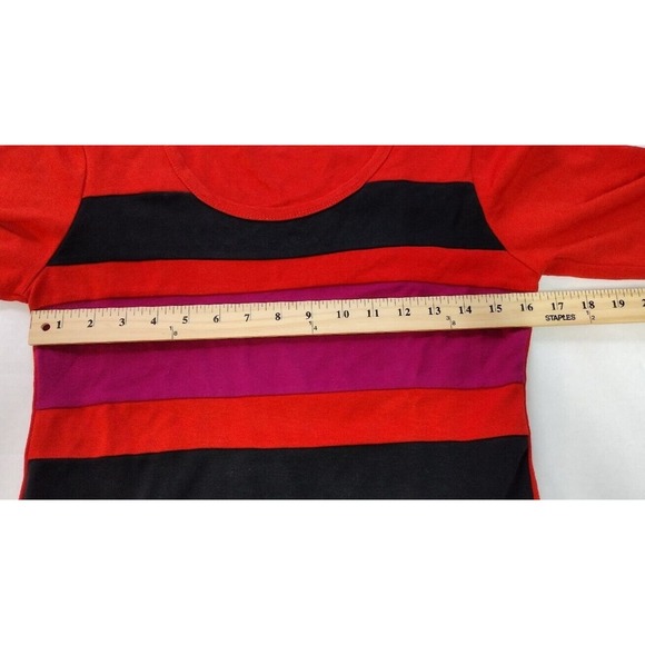 Moon River Womens Size Small Retro Dress Orange Yellow Scoop Neck Dress - Picture 3 of 10